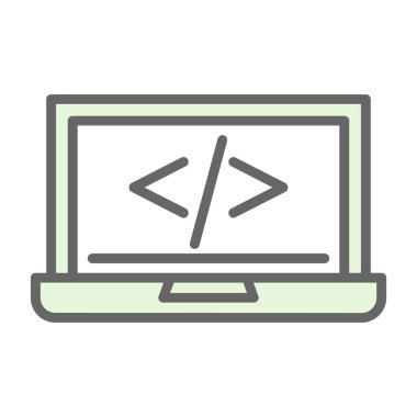 kod programlama web simgesi basit illüstrasyon 