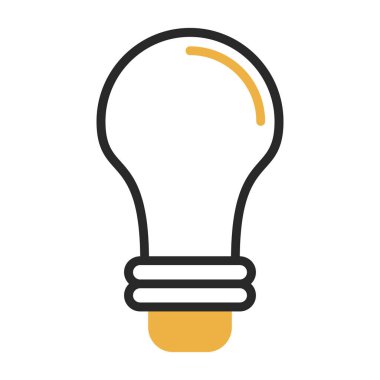 ampul düz simgesi, vektör illüstrasyonu