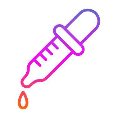 pipette simgesi, vektör illüstrasyonu basit tasarım