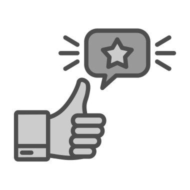 Geribildirim simgesi, ince çizgi illüstrasyonu, ana hatlı vektör izole edilmiş web tasarımı, doğrusal anahat