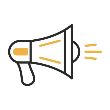 megafon simgesi, vektör illüstrasyonu basit tasarım