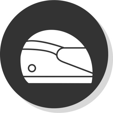 Kask simgesi basit tasarım illüstrasyonu 