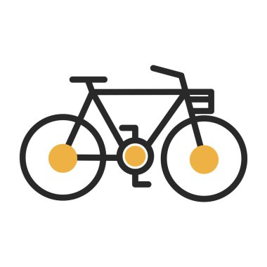 bisiklet düz simgesi, vektör illüstrasyonu