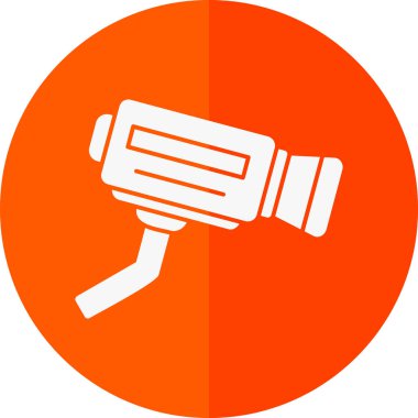 CCTV kamerası. Web simgesi basit illüstrasyon