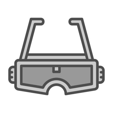 Artırılmış Gerçeklik Gözlüğü simgesinin vektör çizimi