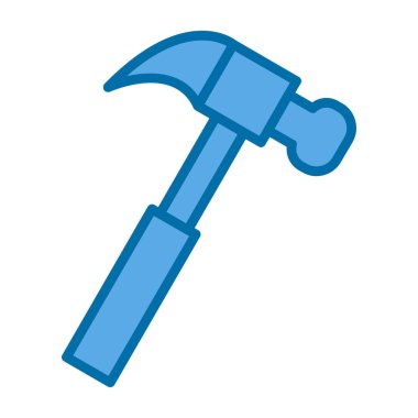 Çekiç simgesi, vektör illüstrasyonu basit tasarım