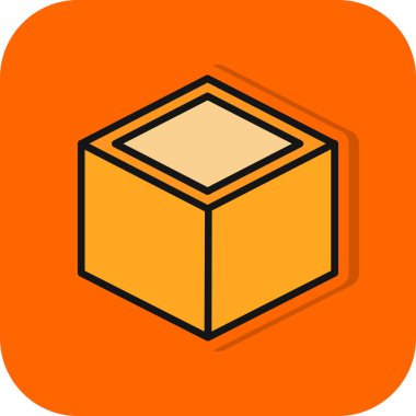 Küp simgesi, vektör illüstrasyon tasarımı