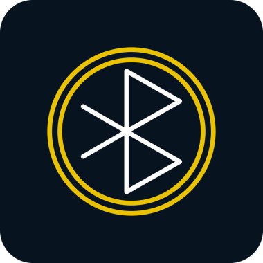 Bluetooth işaret ağı simgesi, vektör illüstrasyonu