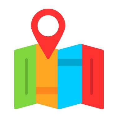 konum pin simgesi, vektör illüstrasyonu basit tasarım