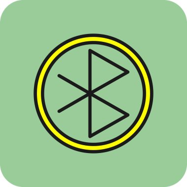 Bluetooth işaret ağı simgesi, vektör illüstrasyonu