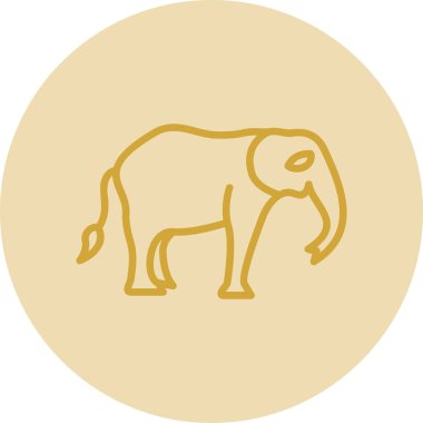 Fil simgesi, vektör illüstrasyonu basit tasarım