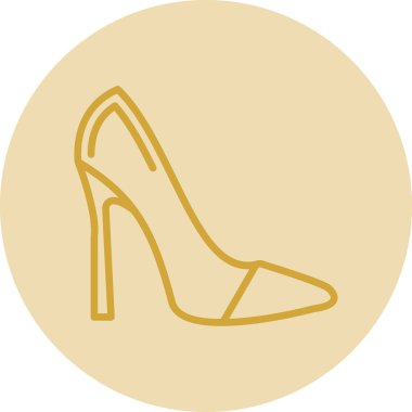Yüksek topuklu. Web simgesi basit tasarım