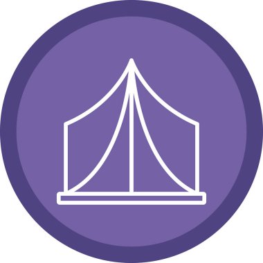 çadır simgesi, vektör çizimi 