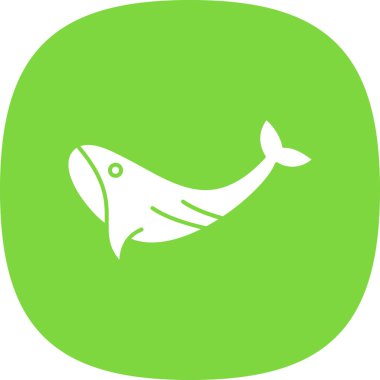 Balina simgesi. Vektör çizim 