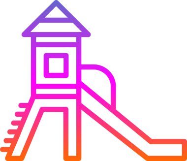 Oyun parkı. Web simgesi vektör illüstrasyonu