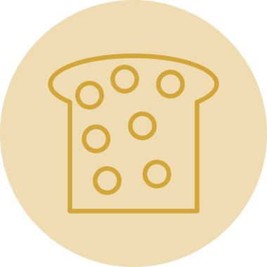 Ekmek simgesi, vektör illüstrasyonu 