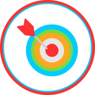 Hedef. Web simgesi basit illüstrasyon