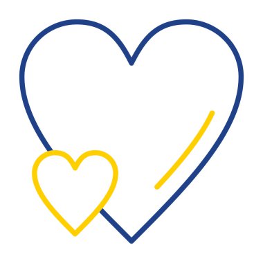 Kalp simgesi, vektör illüstrasyonu basit tasarım