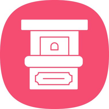 Bilet Ofisi simgesi vektör illüstrasyonu