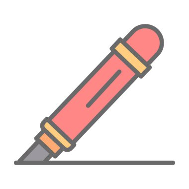 İşaretleyici kalem simgesi, vektör illüstrasyonu basit tasarım