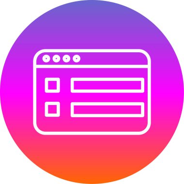 Web arayüzü simgesi, vektör illüstrasyonu