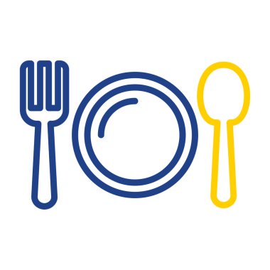 çatal ve kaşık vektör çizimi