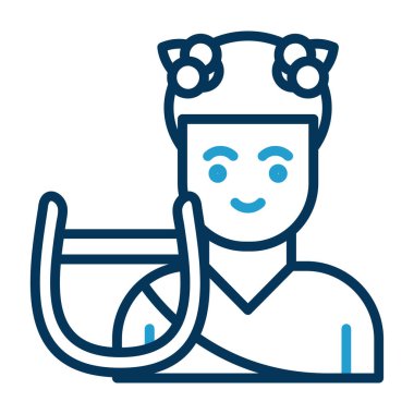 Maskeli ve eldiven vektör ikonu tasarımlı adam