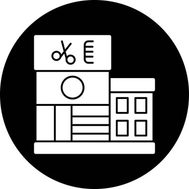 Güzellik salonu simgesi, vektör illüstrasyonu basit tasarım