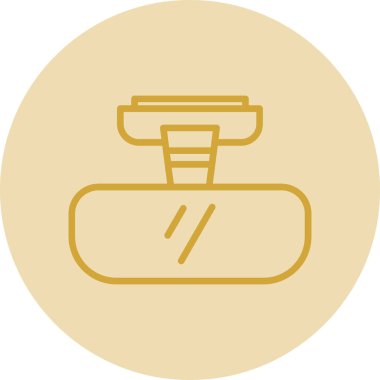 Dikiz aynası ikon vektör illüstrasyonu