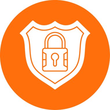 Güvenlik simgesinin vektör illüstrasyonu 