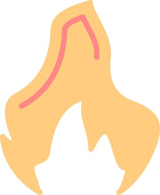 Ateş alevi. Web simgesi basit illüstrasyon