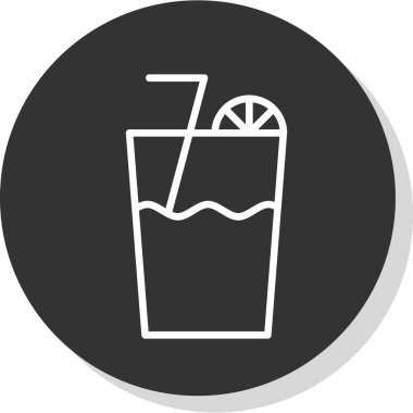 Kokteyl simgesinin vektör illüstrasyonu