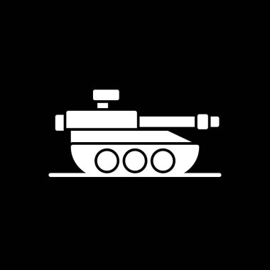 Tank simgesi, vektör illüstrasyonu basit tasarım