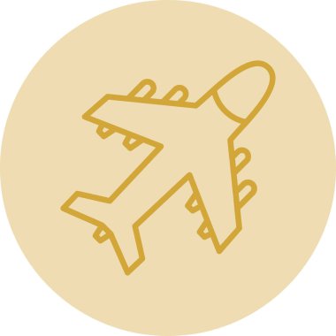 Uçak simgesinin vektör illüstrasyonu