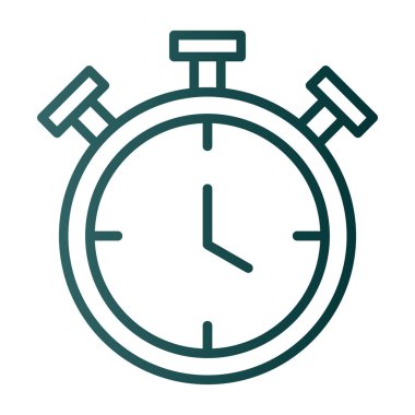 Zamanlayıcı simgesi vektörü. düz tasarım çizimi