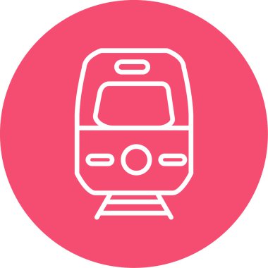 Tramvay. Web simgesi vektör illüstrasyonu