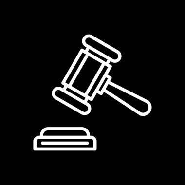 Yargıç Gravel. Web simgesi basit illüstrasyon 