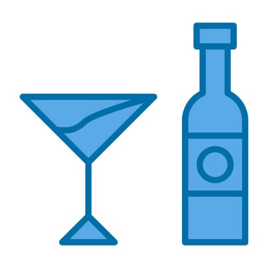 Kokteyl içecek ikonu vektör illüstrasyon tasarımı