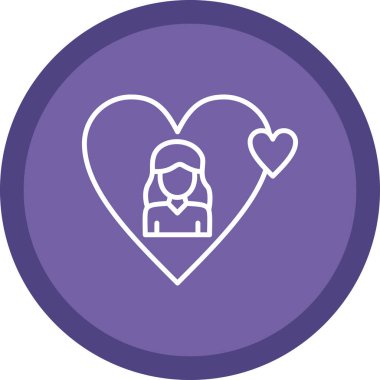 Kalp. Web simgesi basit illüstrasyon