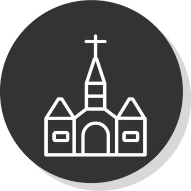 Katedral. Web simgesi basit illüstrasyon