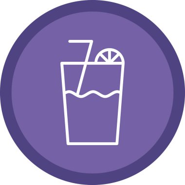 Kokteyl. Web simgesi basit illüstrasyon