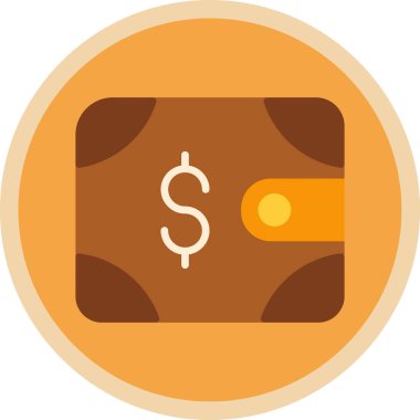 wallet icon, vector illustration simple design