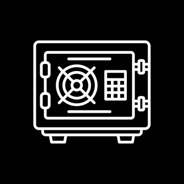 Güvenli kutu simgesi, vektör illüstrasyonu basit tasarım