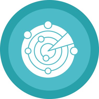 Radar modern simgesinin vektör illüstrasyonu              