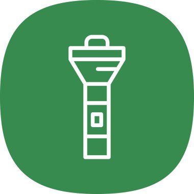 Flashlight düz simgesi, vektör illüstrasyon tasarımı