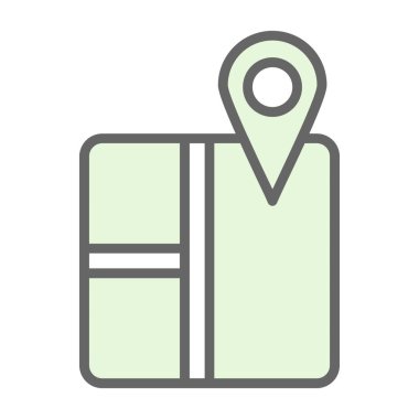 harita pin konumu simgesi düz biçimli