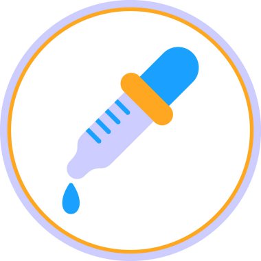 pipette simgesi, vektör illüstrasyonu basit tasarım