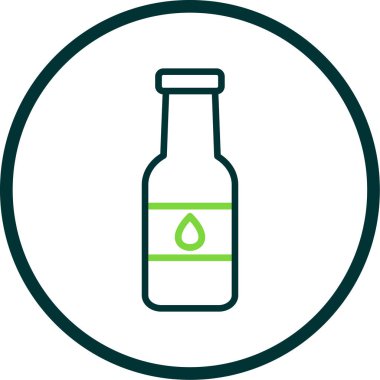 Soda şişesi simgesi, vektör illüstrasyonu 