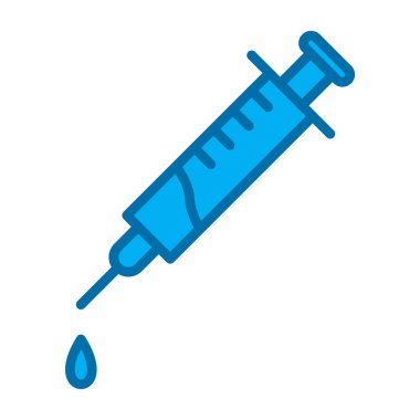 Şırınga. Web simgesi basit illüstrasyon                