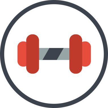 Aptal spor salonu ikonu, vektör illüstrasyonu 